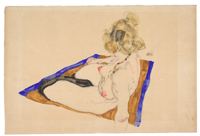 Egon Schiele, Seated Female Nude (detail)