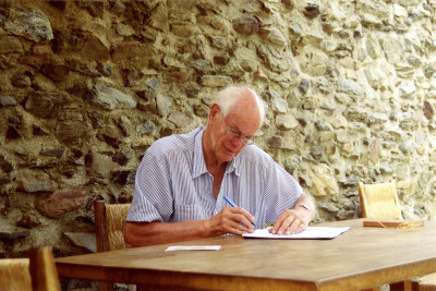 Phillip Dowson RA in his house in the south of France