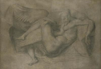 Attributed to Rosso Fiorentino after Michelangelo, Leda and the Swan