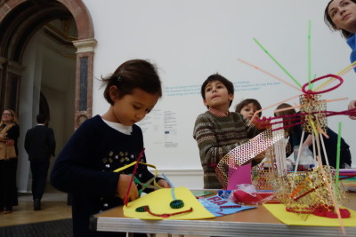 Budding young architects at work.