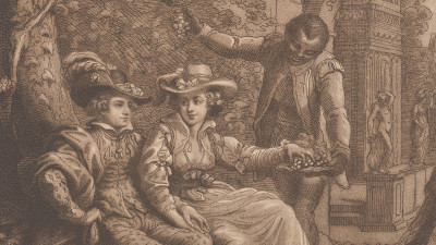 Richard Cosway RA, Richard and Maria Cosway, and Ottobah Cugoano (detail)