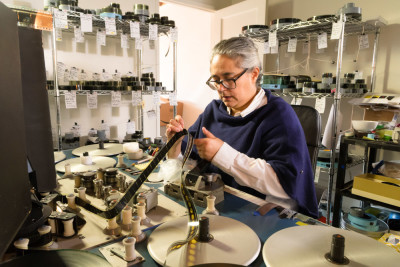 Tacita Dean in her studio, Los Angeles, 2018