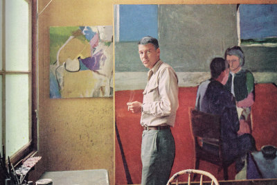 Richard Diebenkorn in his Hillcrest Road studio, Berkeley, California, in 1959