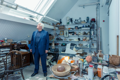 Brian Catling RA in his studio