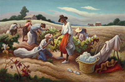Thomas Hart Benton, Cotton Pickers (detail)
