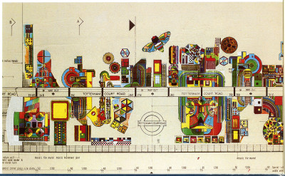 Eduardo Paolozzi, Designs for the mosaics on the Central Line station platforms at Tottenham Court Road
