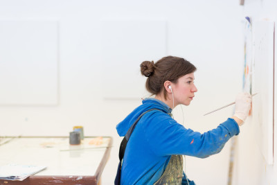 Ellen McDonald at work in the RA Schools