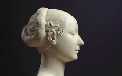 After Francesco Laurana, Bust of a Woman, possibly Ippolita Maria Sforza (detail)