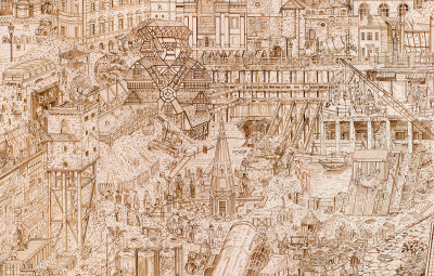 Adam Dant, The Budge Row Bibliotheque (detail i)
