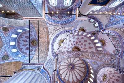 Interior of the domes of the Blue Mosque, Istanbul