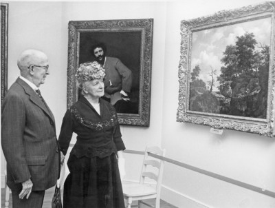 Sterling and Francine Clark at the opening of the Clark Art Institute, in Williamstown, Mass, 1955