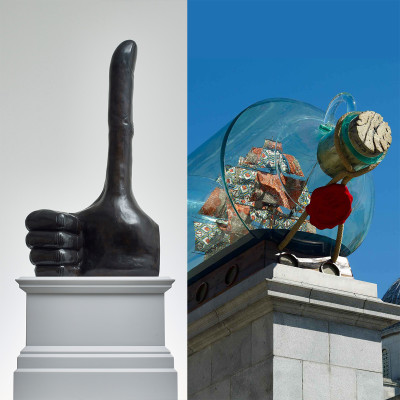 David Shrigley, ‘Maquette for Really Good’ and Yinka Shonibare MBE RA, ‘Nelson’s Ship in a Bottle’.