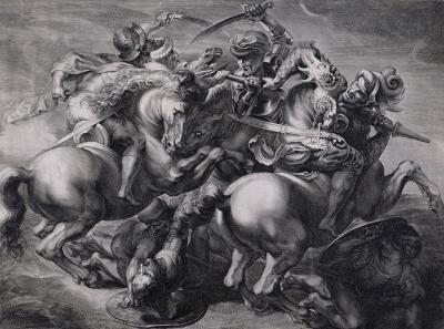 Gerard Edelinck, (1640–1707), after Leonardo da Vinci (1452-1519), The Battle of Anghiari