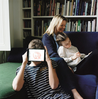 , Charlotte Mullins tests tablet apps with her children