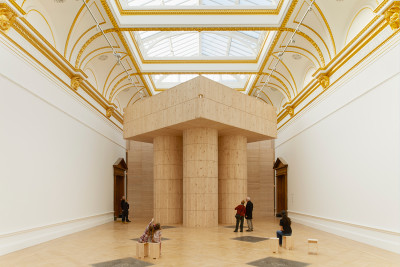 Installation (Blue Pavilion) by Pezo von Ellrichshausen.