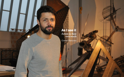 Conrad Shawcross in his studio