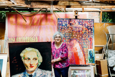 Sonia Lawson RA in her studio