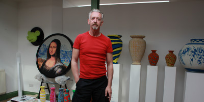 David Mach RA in his studio
