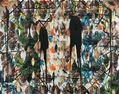 Rashid Johnson, Untitled Mask Collage