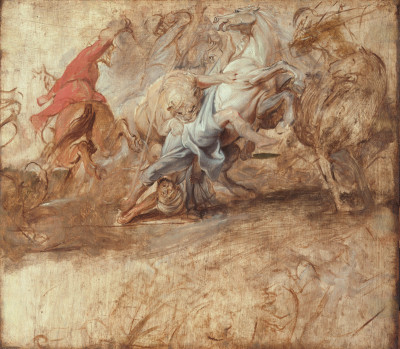 Peter Paul Rubens, Recto. A Lion Hunt
