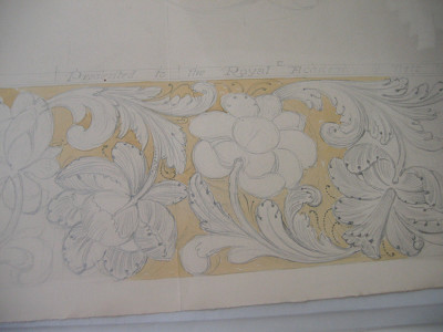 Richard Norman Shaw RA, design for a biscuit box