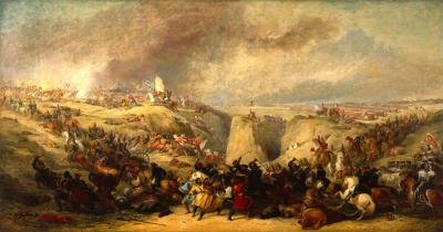 George Jones RA, The Battle of Hyderabad, 24th March 1843