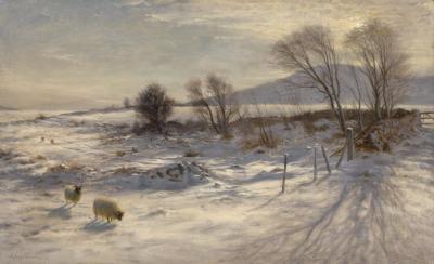 Joseph Farquharson RA, When Snow the Pasture Sheets