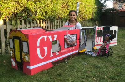 July, Age 11, Phew! We Can Still Get Trains in Lockdown!