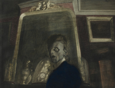 Léon Spilliaert, Self-portrait in Front of a Mirror