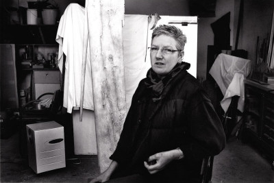 Black and white giclée print of Ann Christopher RA by Anne-Katrin Purkiss, May 2006