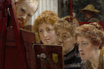 Sir Lawrence Alma-Tadema RA, A Family Group (detail)