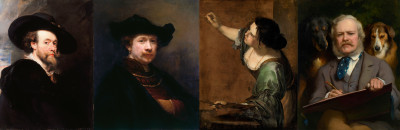 Works featured in Portrait of the Artist at the Queen's Gallery. Details below.