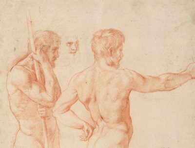 Raphael, Three Standing Men (detail)