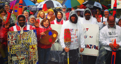 RA staff, volunteers and community partners in the Lord Mayor's Parade