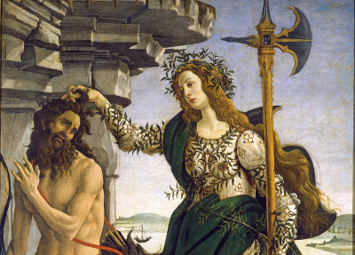 Sandro Botticelli, Pallas and the Centaur (detail)