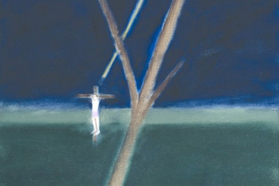 Craigie Aitchison RA, Crucifixion 1988/89 (detail)