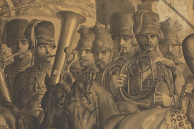 Daniel Maclise RA, Cartoon for ‘The Meeting of Wellington and Blücher After the Battle of Waterloo’