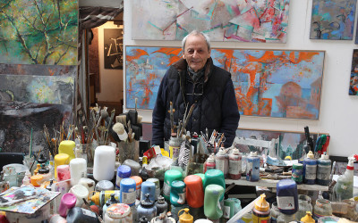 Anthony Whishaw RA in his studio