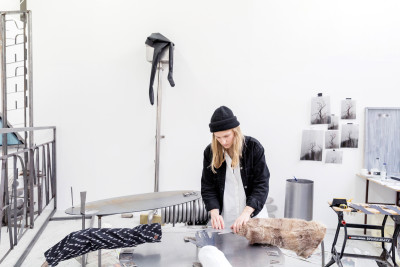 Kira Freije in her studio at the RA Schools