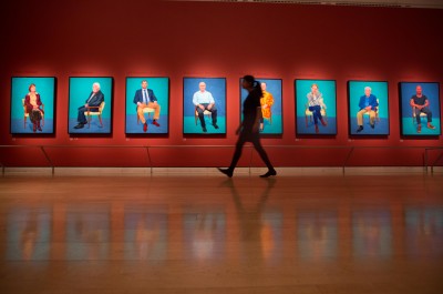 Installation View, David Hockney RA: 82 Portraits and 1 Still-life.