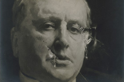 J.S. Sargent RA, Detail of the portrait of Henry James O.M. after being damaged by a suffragette, May 1914