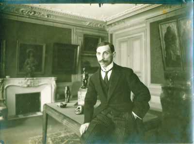 Paul Rosenberg in the office of his gallery in Rue La Boétie, Paris, in 1913