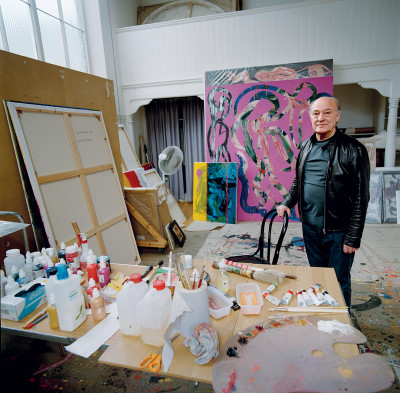Maurice Cockrill RA in the Keeper’s Studio, which is provided for him as Head of the Academy Schools.