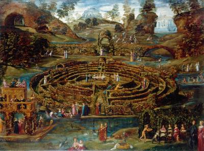 Lodewijk Toeput (Pozzoserrato), Pleasure Garden with a Maze