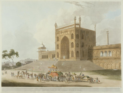 Thomas and William Daniell, Eastern Gate of the Jummah Musjid at Delhi