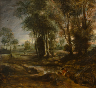 Peter Paul Rubens, Evening Landscape with Timber Wagon