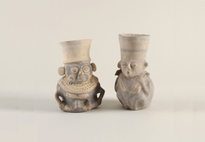 Two Huacos, found in the tomb of an Incan Nobleman from Chaplanca, Peru