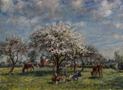 Mark Fisher RA, An Orchard in the Spring