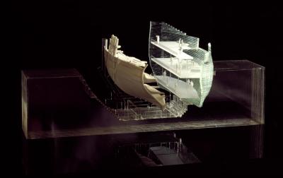 Chris Wilkinson RA, Design model of the Mary Rose Museum, Portsmouth Historic Dockyard, Hampshire
