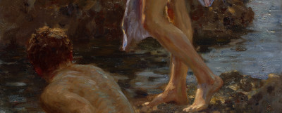 Henry Tuke RA, A Bathing Group (detail)